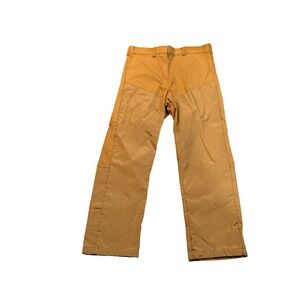 REDHEAD Mens Work Pants Tan Cotton Blend Durable Reinforced Construction Size L